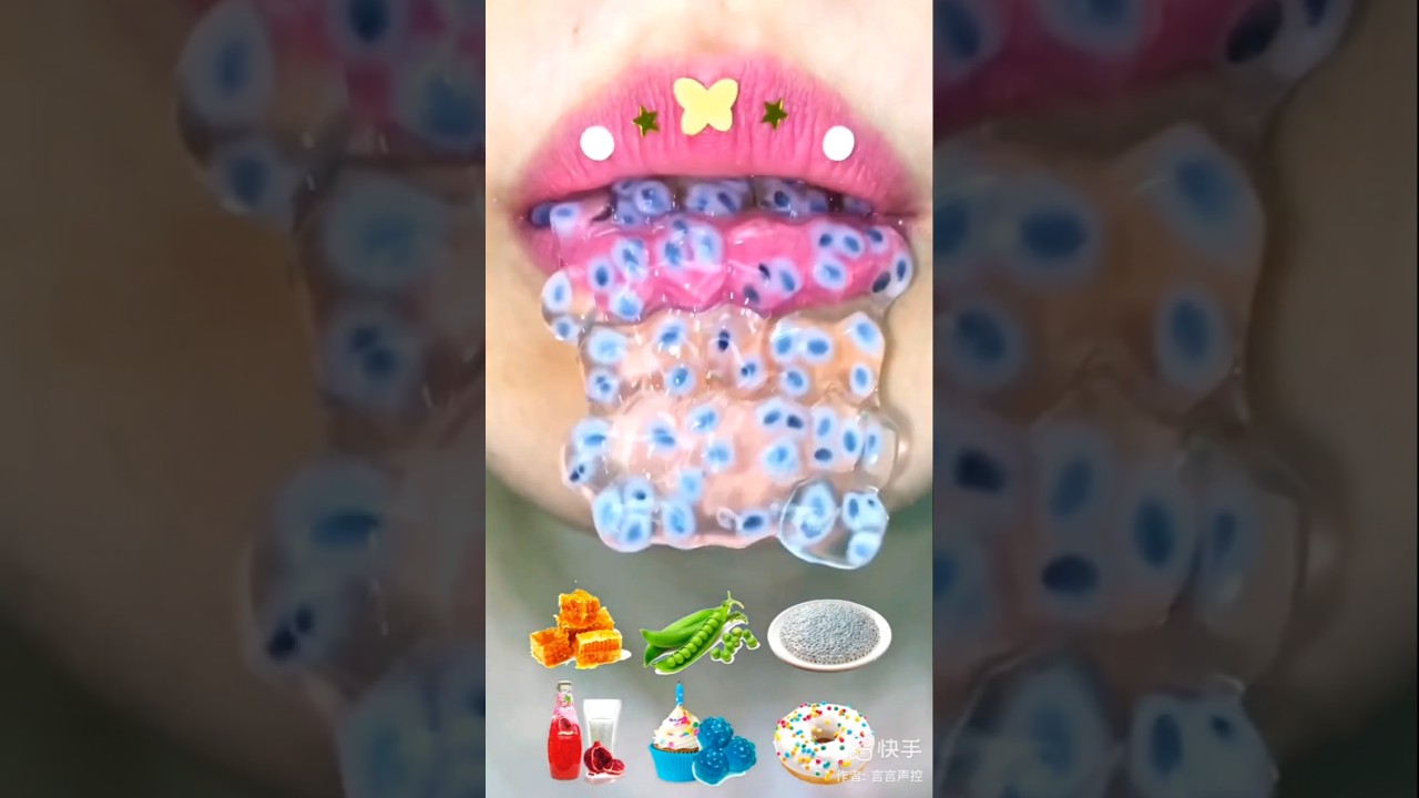 ASMR eating by emoji 😋 #asma #asma #jelly #shorts