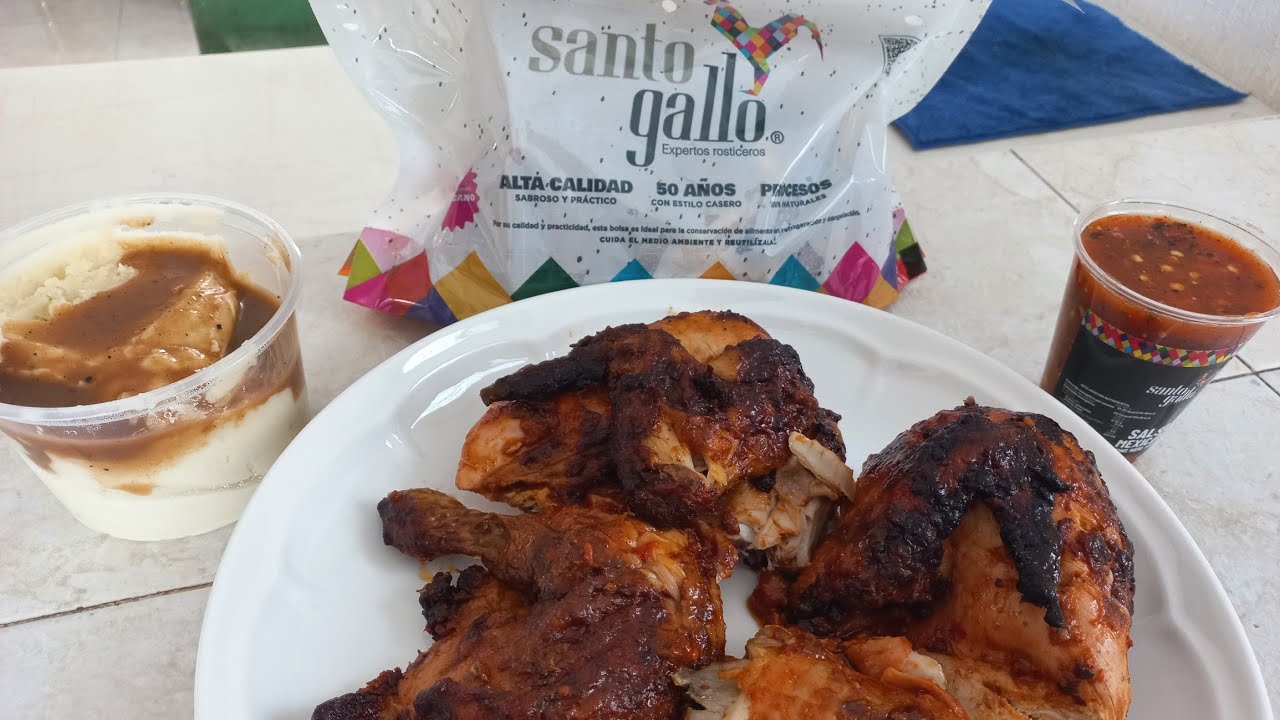 ¡Probando el pollo de SANTO GALLO! de Las Américas Mérida Yucatán