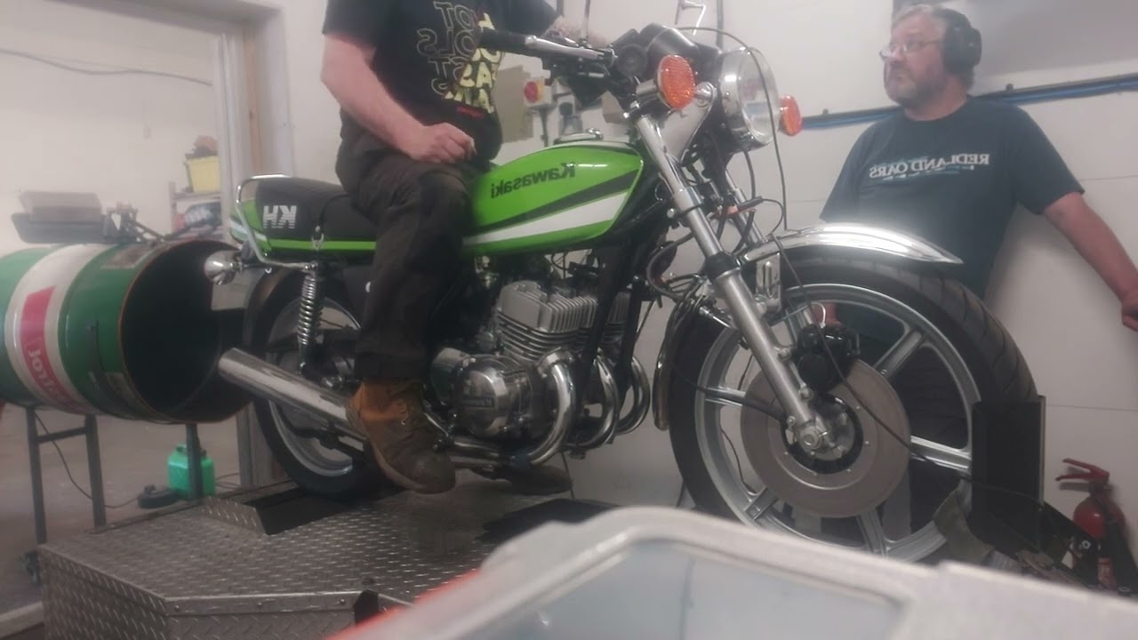Kawasaki Kh250 B5 first runs on Dyno.