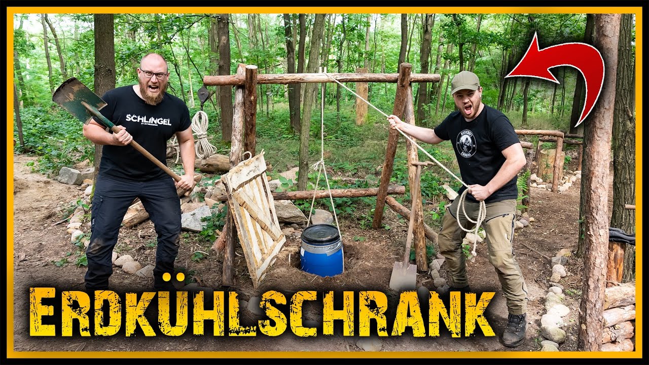 Erdkühlschrank für das Schlingelcamp bauen - Waldcamp Bushcraft Outdoor