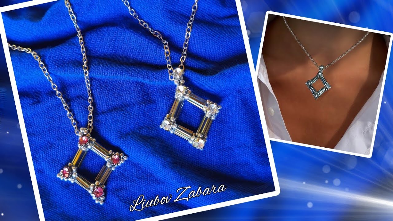 ИЗЯЩНЫЙ КУЛОН из бисера и стекляруса. Нежное украшение дополнит ваш образ