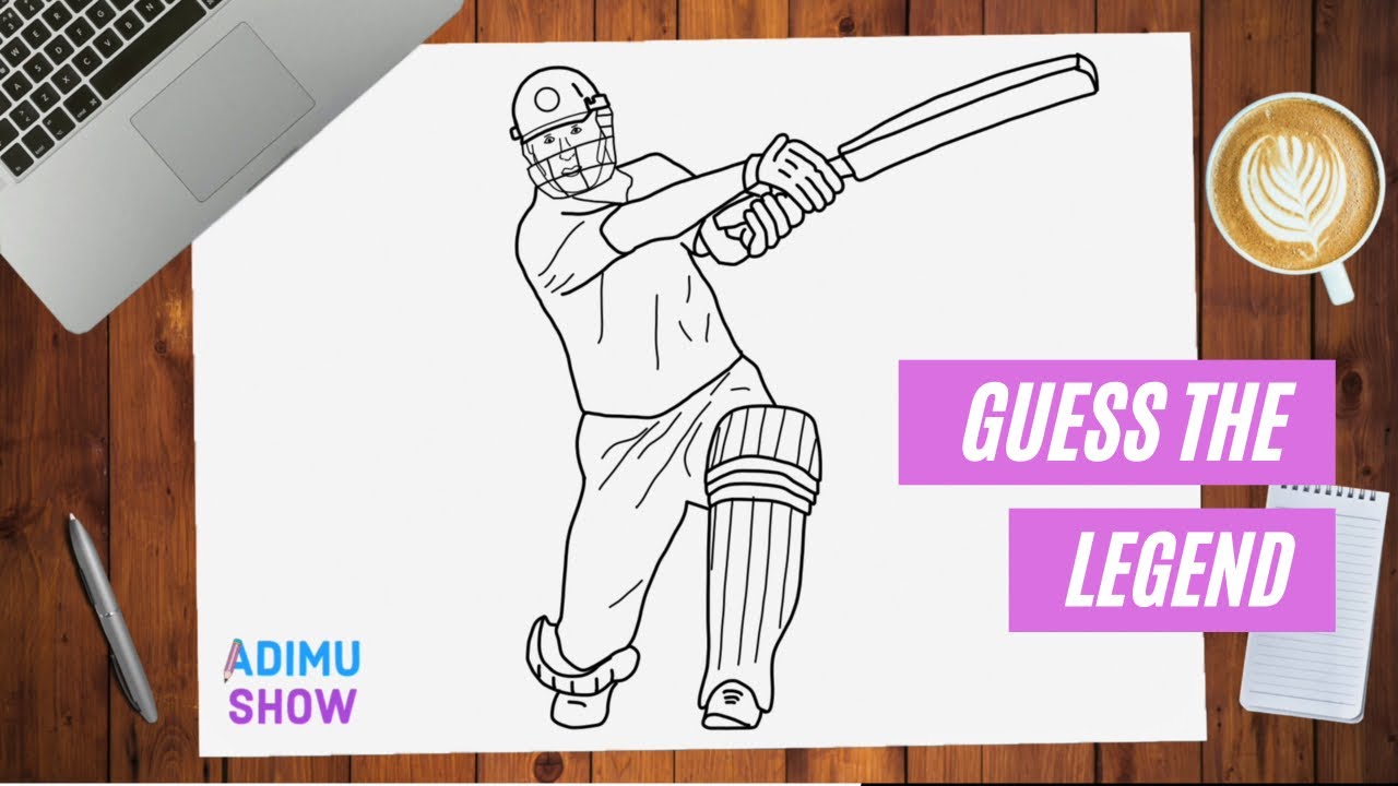 How To Draw Cricket Player | Cricket Legend Player