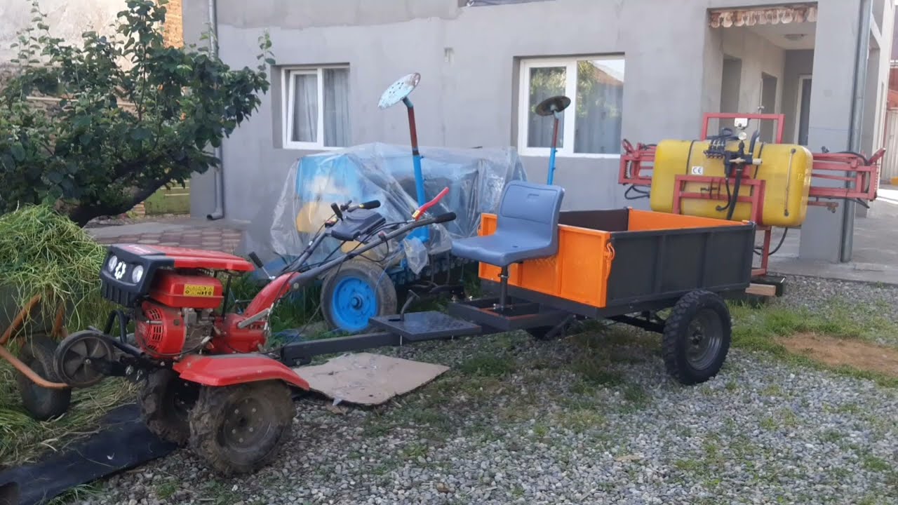 Motocultor Rotakt și remorca Omac 500