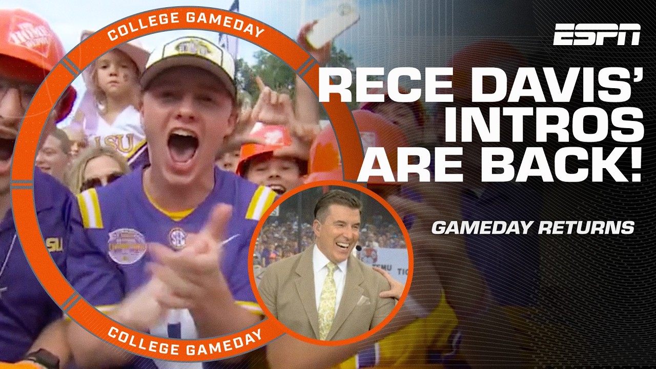 Rece Davis' FIRST College GameDay intro of the 2026 college football season 🏈