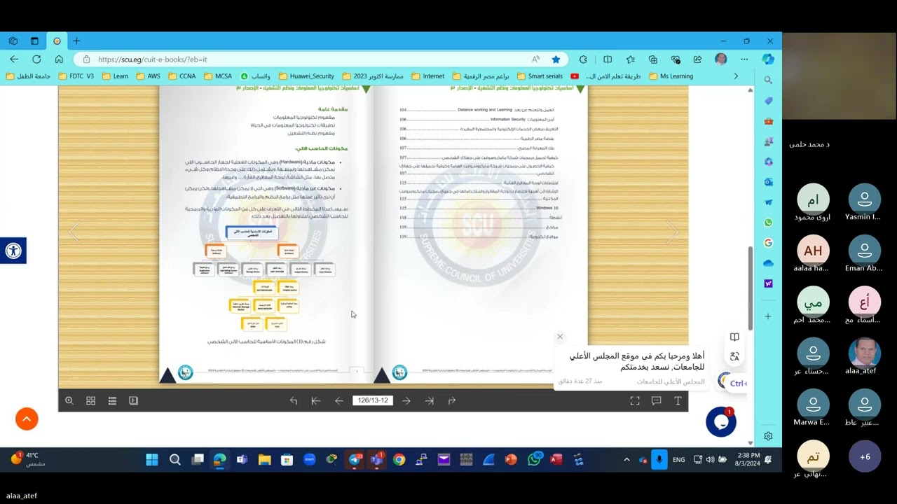 علاء عاطف الصادق ..جامعة سوهاج....شهادة اساسيات التحول الرقمي الموديول الاول IT الجزء الاول