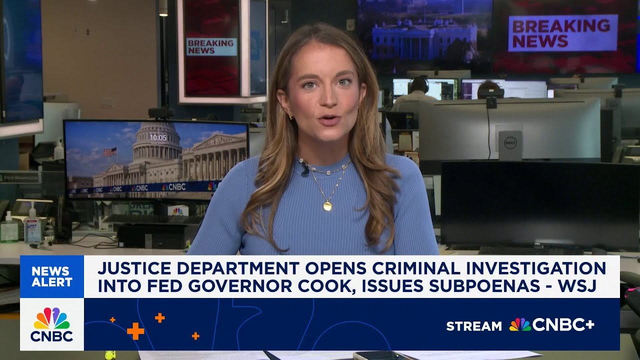 Report: Justice Department opens criminal investigation into Fed Governor Lisa Cook