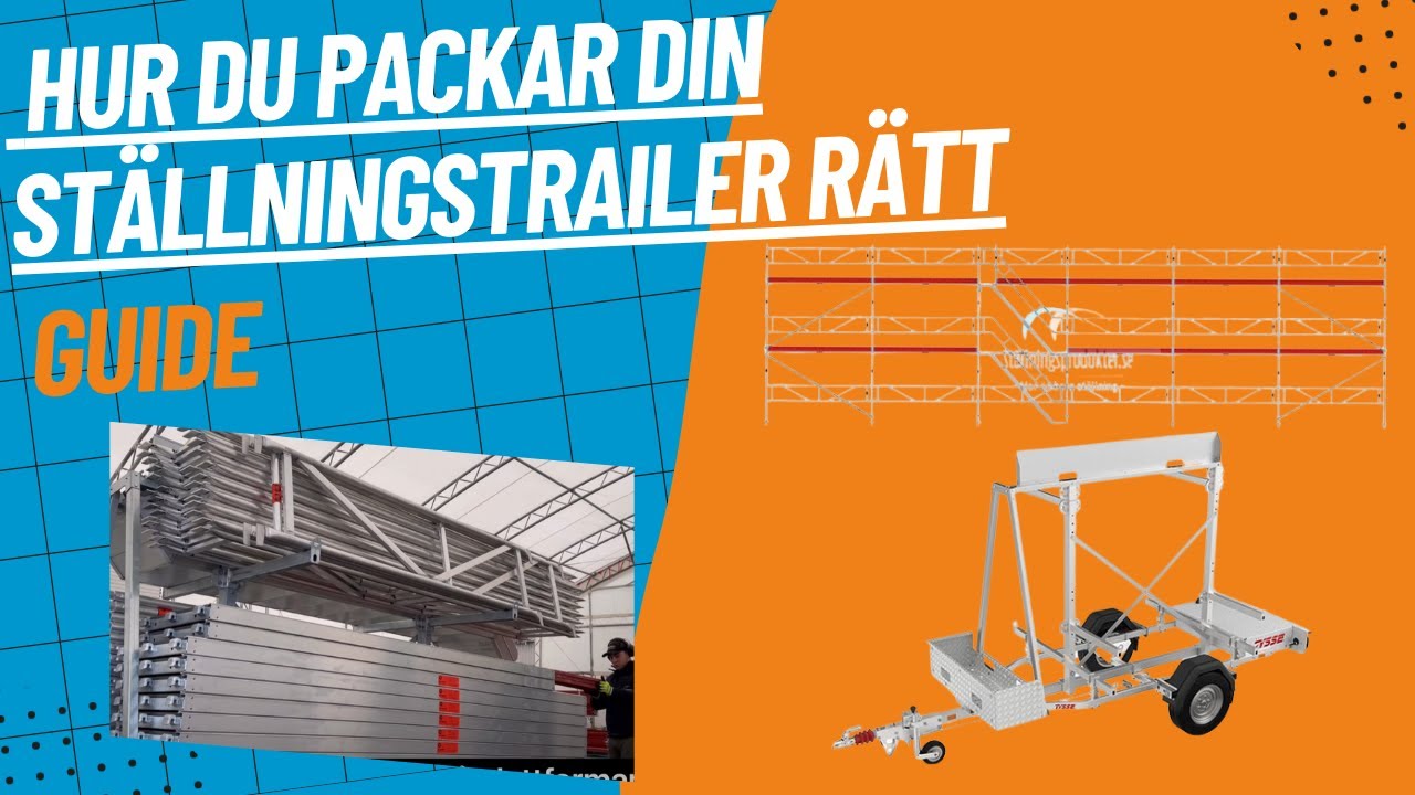 Hur du packar din ställningstrailer med 115kvm ställning inkl trapptorn & sparklister | Guide