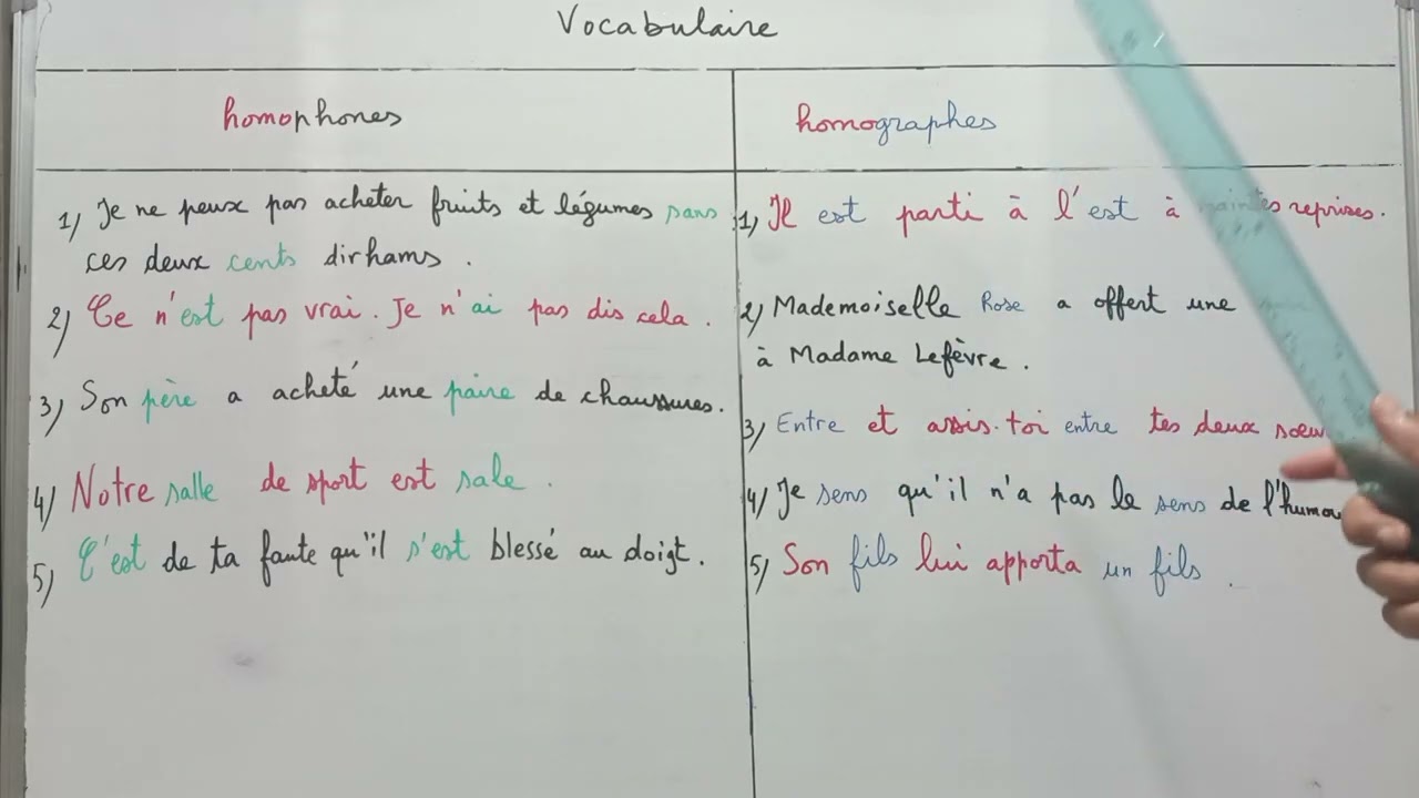 Homophones et homographes.