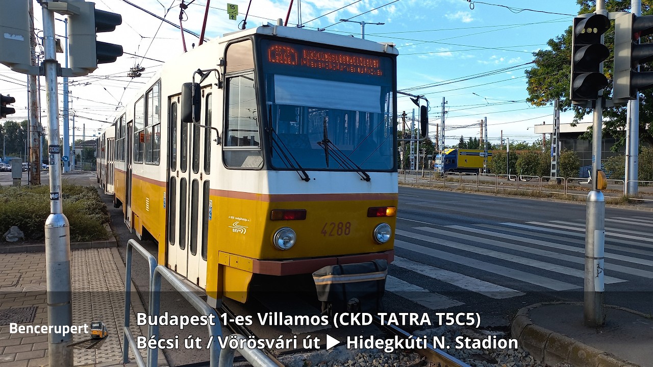 1A villamos Bécsi út / Vörösári út ► Hidegkuti Nándor Stadion