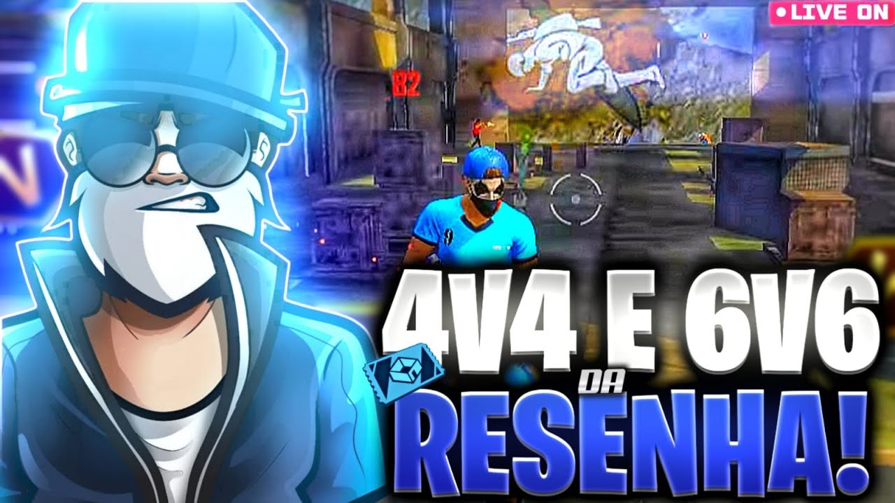 🔥 LIVE FF 🔥 FREE FIRE AO VIVO🔥 4X4 E 6X6 COM INSCRITOS🔥 !❤️🤩