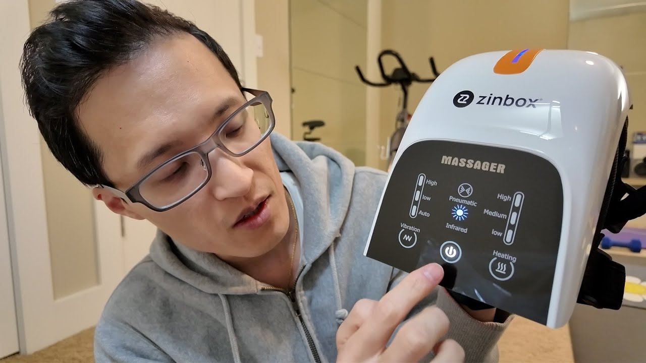 Zinbox 4-in-1 Knee Massager: Heated, Vibration & Red Light Therapy for Pain Relief
