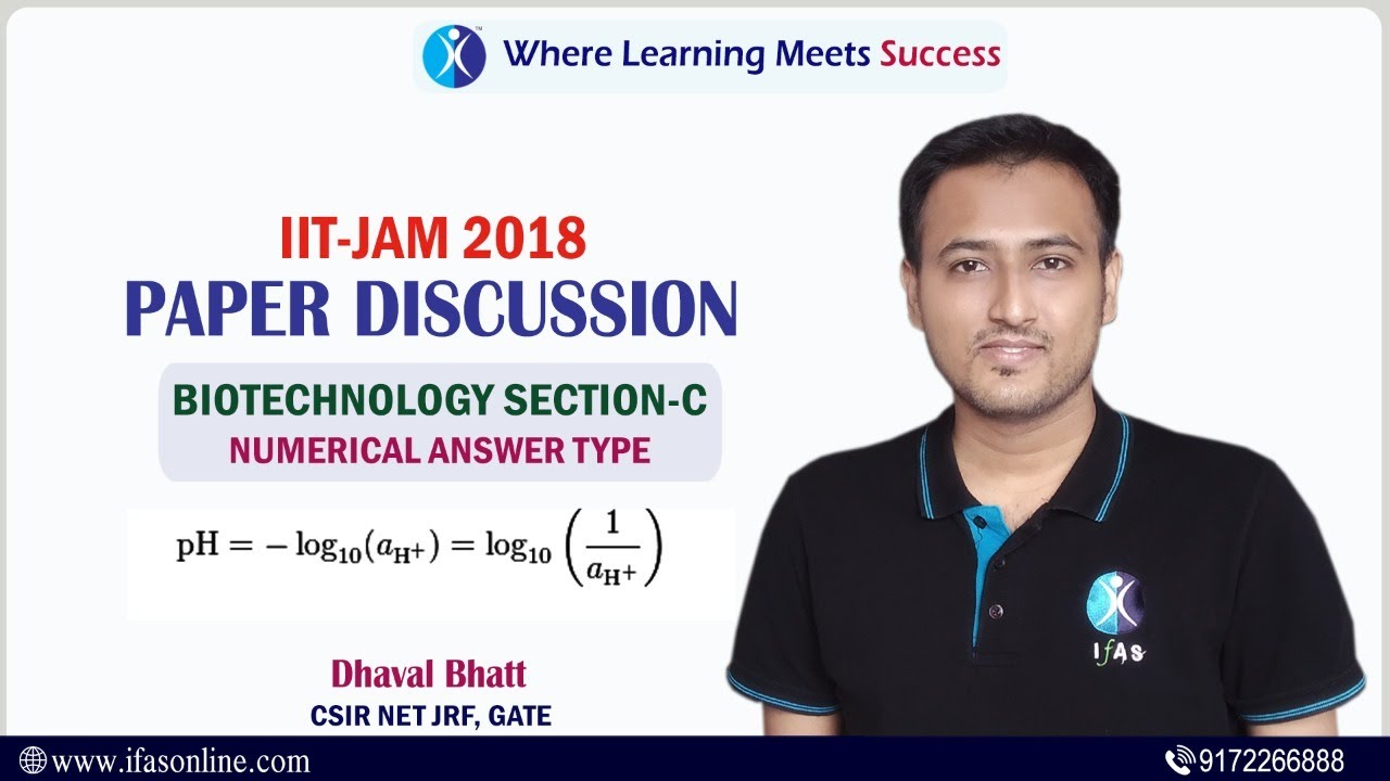 IIT JAM BIOTECHNOLOGY PAPER DISCUSSION 2018 SECTION C NAT
