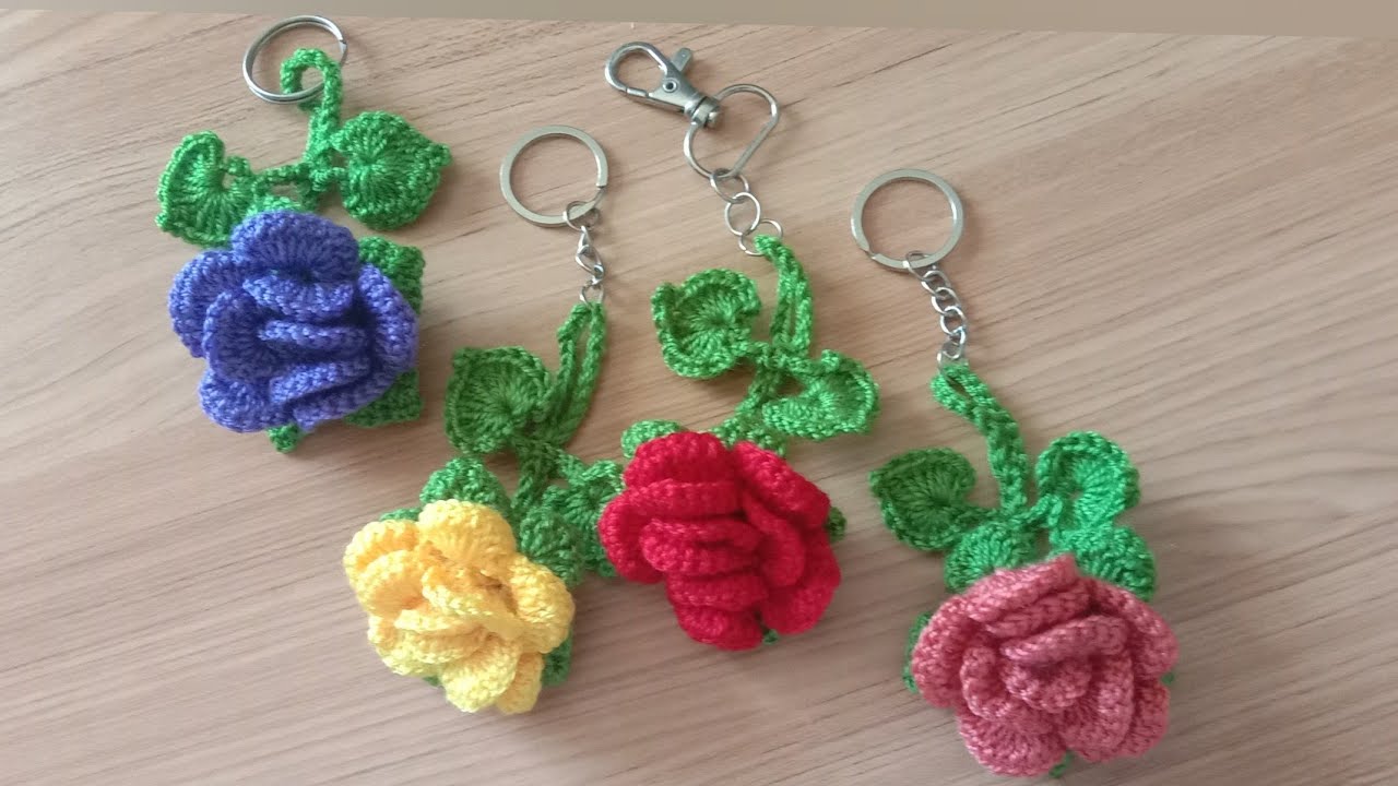 كروشيه للمبتدئين : ميدالية على شكل وردة / how to crochet a rose for beginners