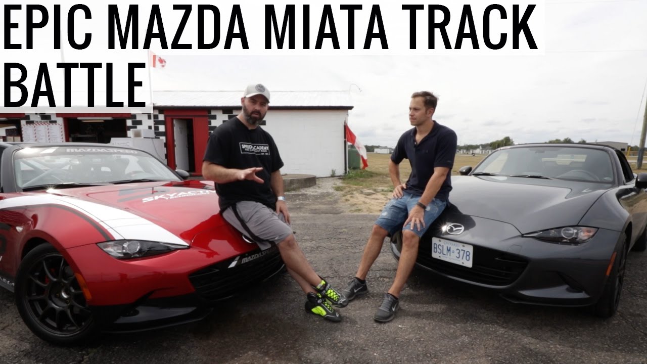 EPIC Mazda MX-5 Miata Track Battle - Race Car VS Street Car