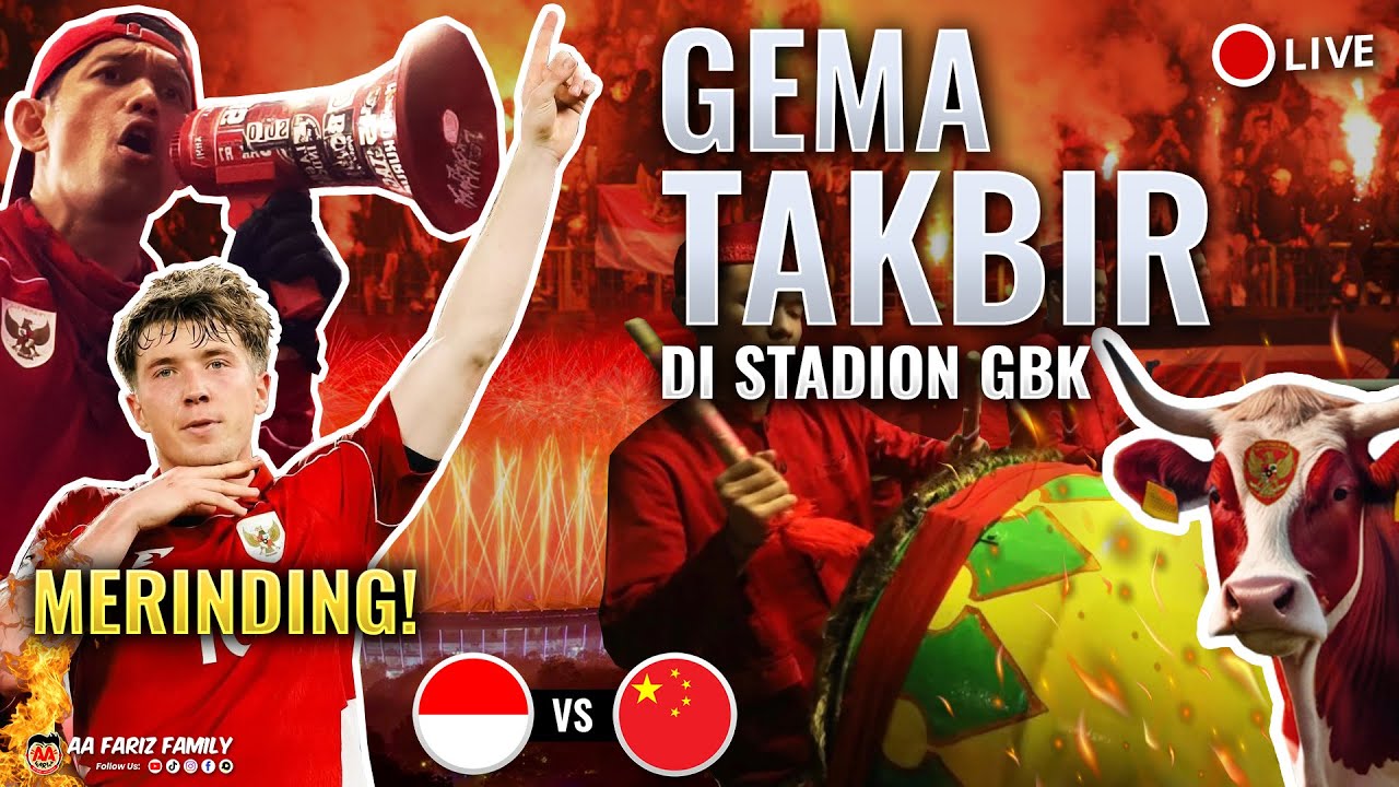 🔴 PECAH! Takbiran Suporter Timnas Indonesia di stadion GBK Malam Idul Adha