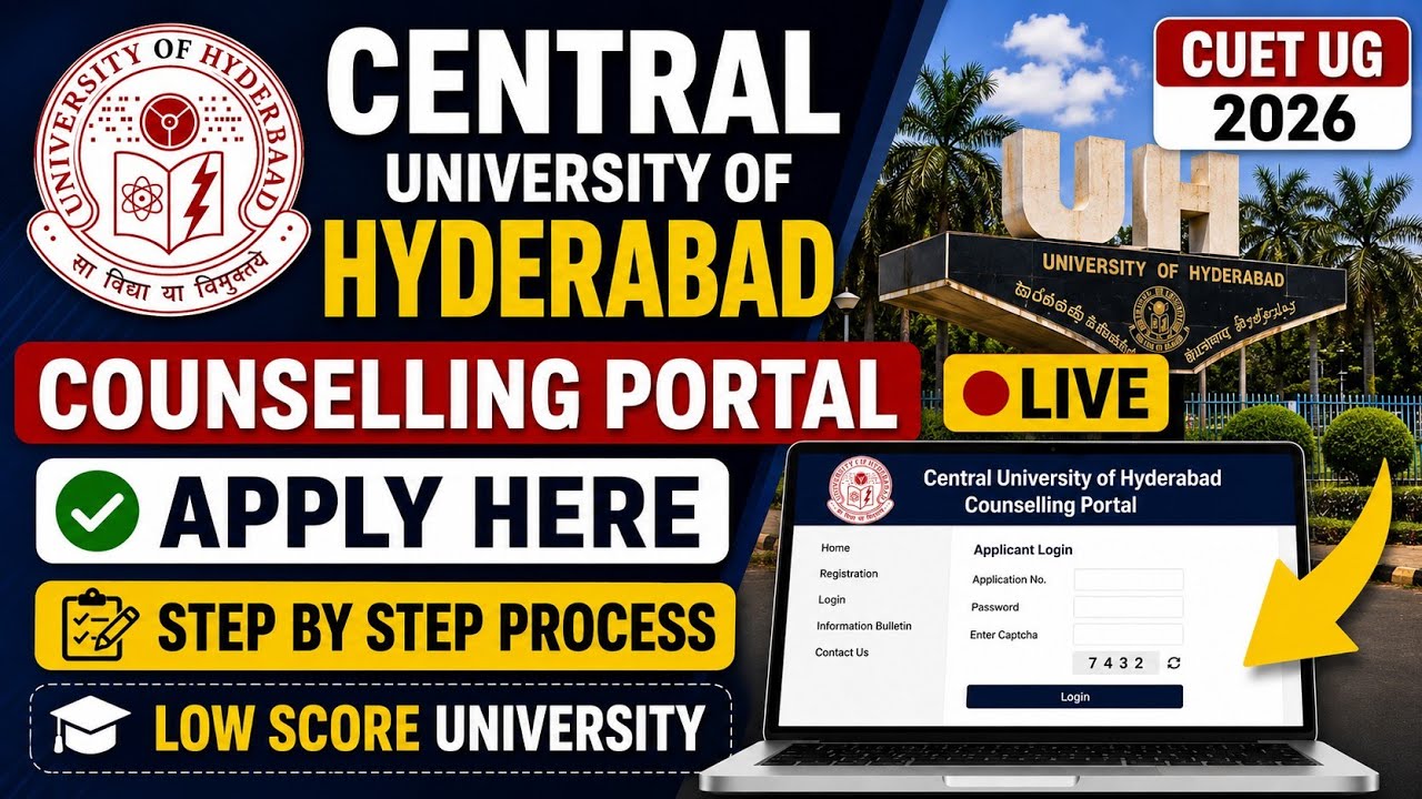 University of Hyderabad 2026 Counselling | Apply Here | Complete Registration