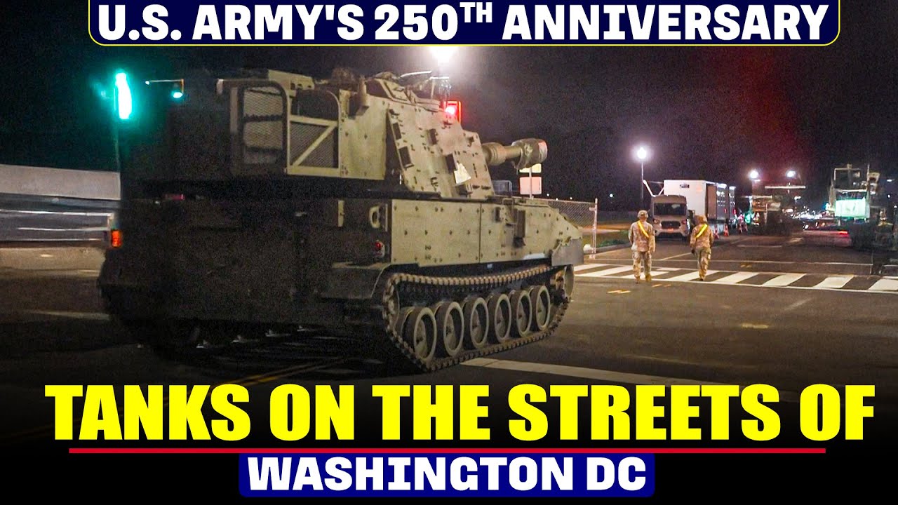 Tanks on the streets of Washington DC ahead of military parade | USA | America | US Military