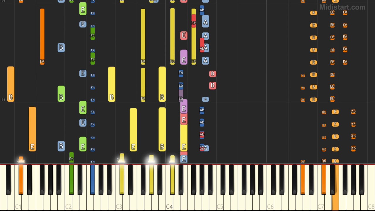 Lady Gaga - Just Dance (Piano Tutorial) [Synthesia Cover]