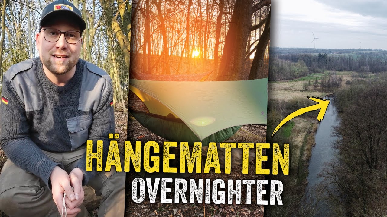 Hängematten Overnighter | Im Wald Übernachten Bushcraft Camping Deutsch #overnighter