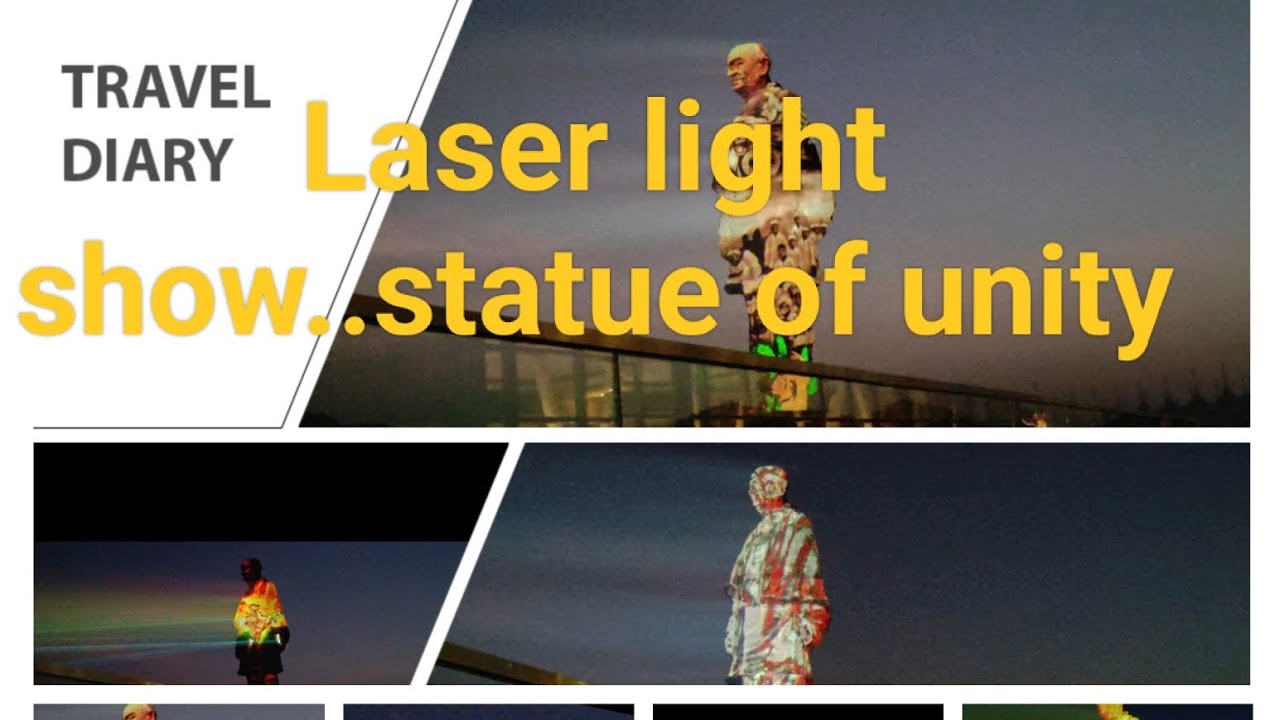Laser light show statue of unity#fullshow #statueofunity #gujarat #travel #full  #show