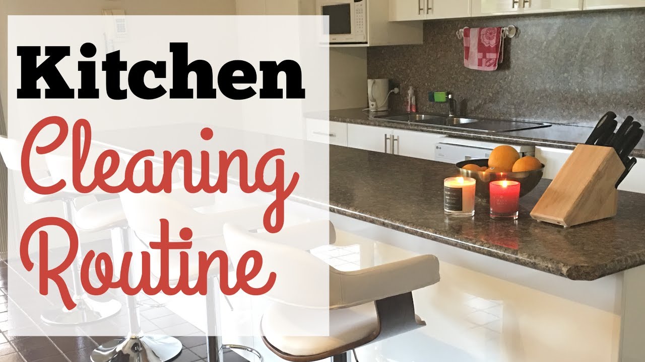 Daily Kitchen Cleaning Routine 2017 | Indian NRI Mom kitchen
