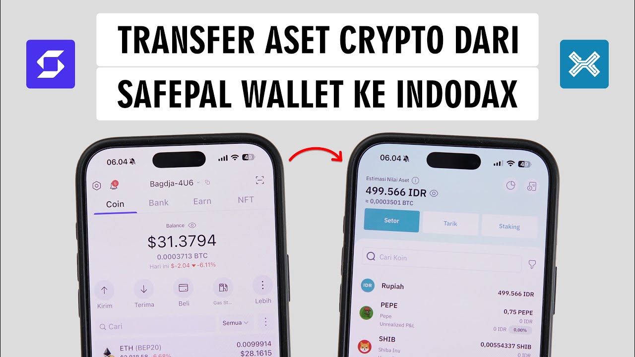 Cara Kirim Koin Crypto dari Safepal Wallet ke Indodax