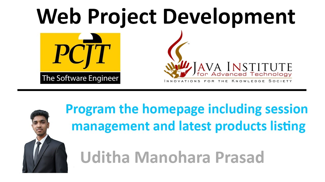 8. Program the homepage including session management and latest products listing