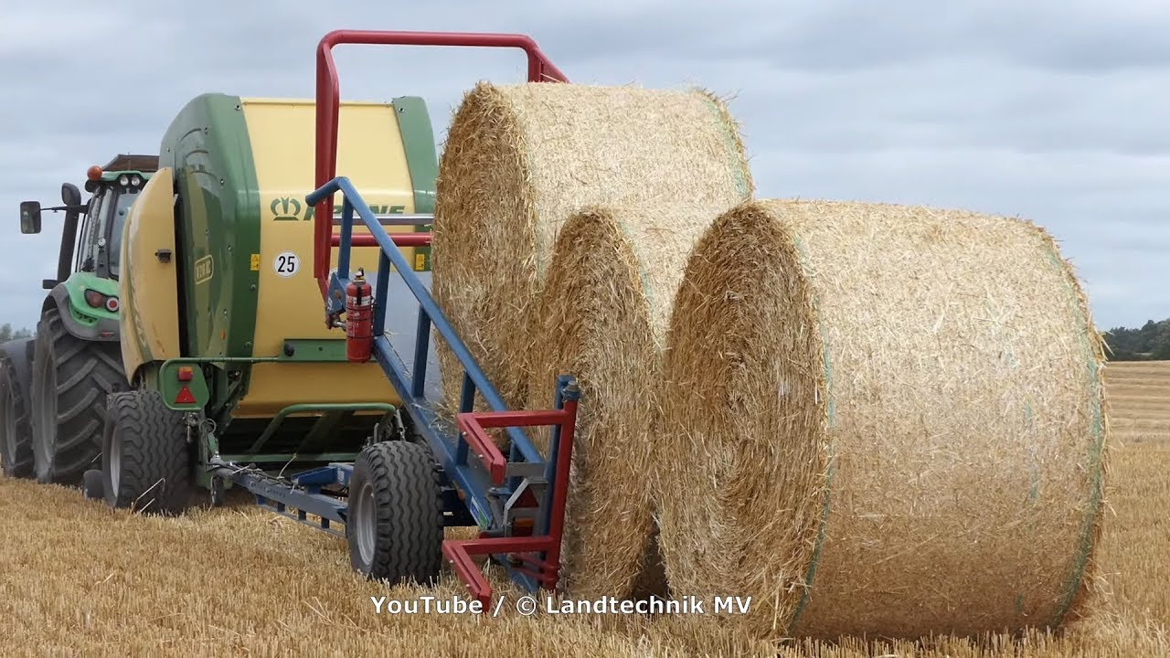 Deutz-Krone-Fasterholt / Stroh Pressen - Baling Straw  2019