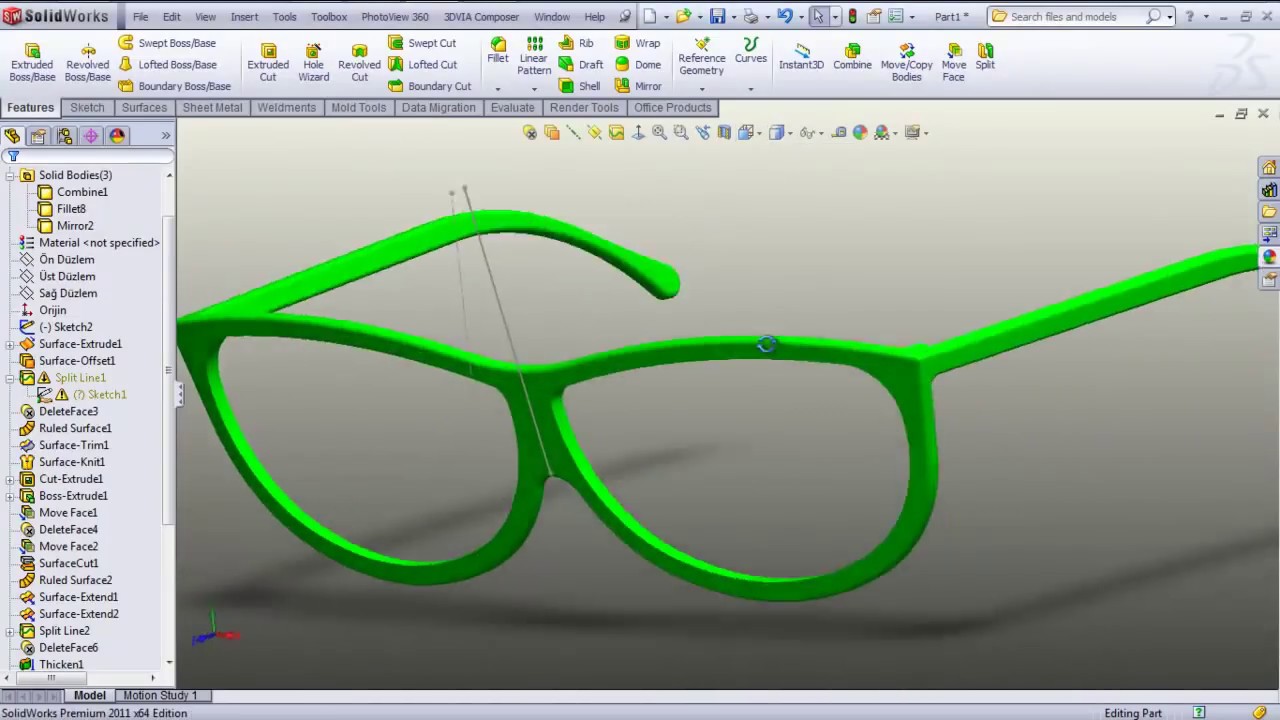Sunglasses Desing With SolidWorks