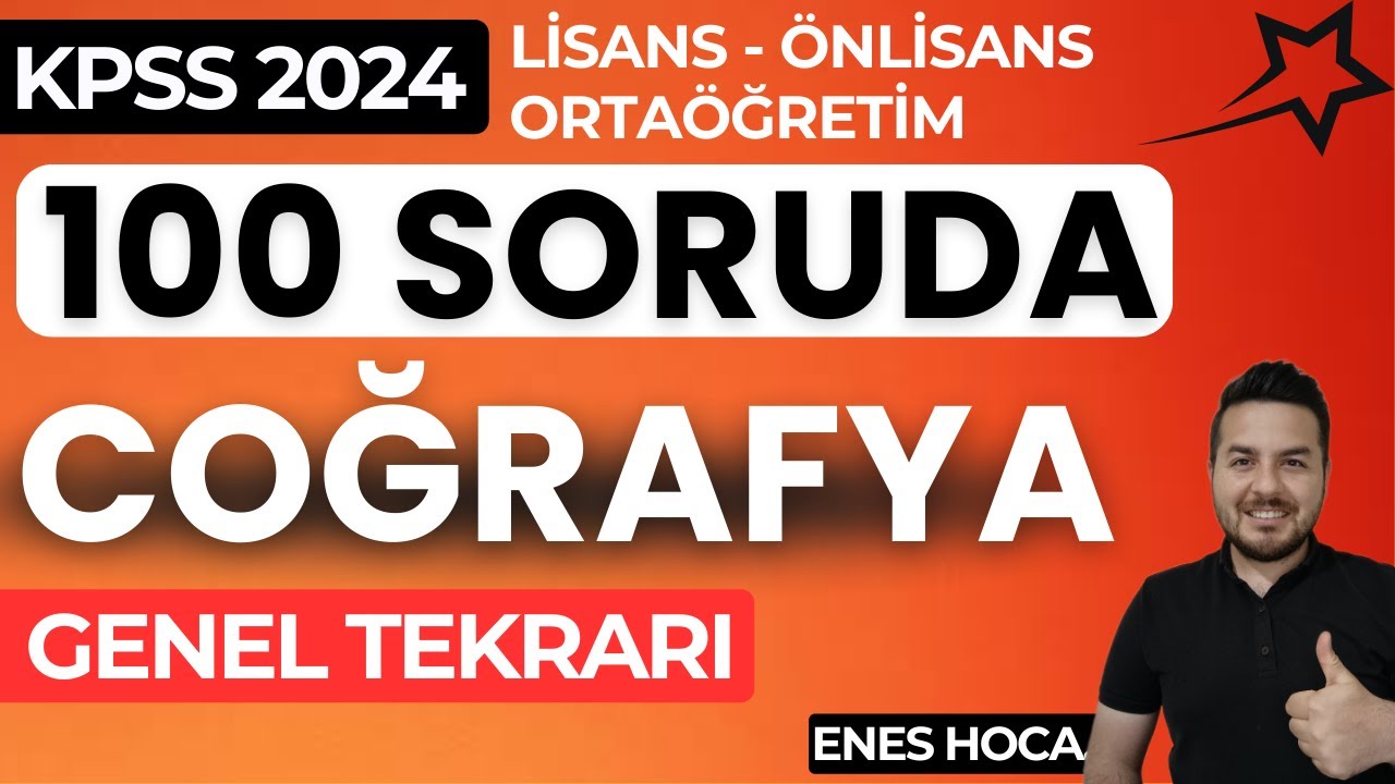 KPSS 2024 I Sınavda Çıkabilecek 100 COĞRAFYA Sorusu #kpss2024 #kpss