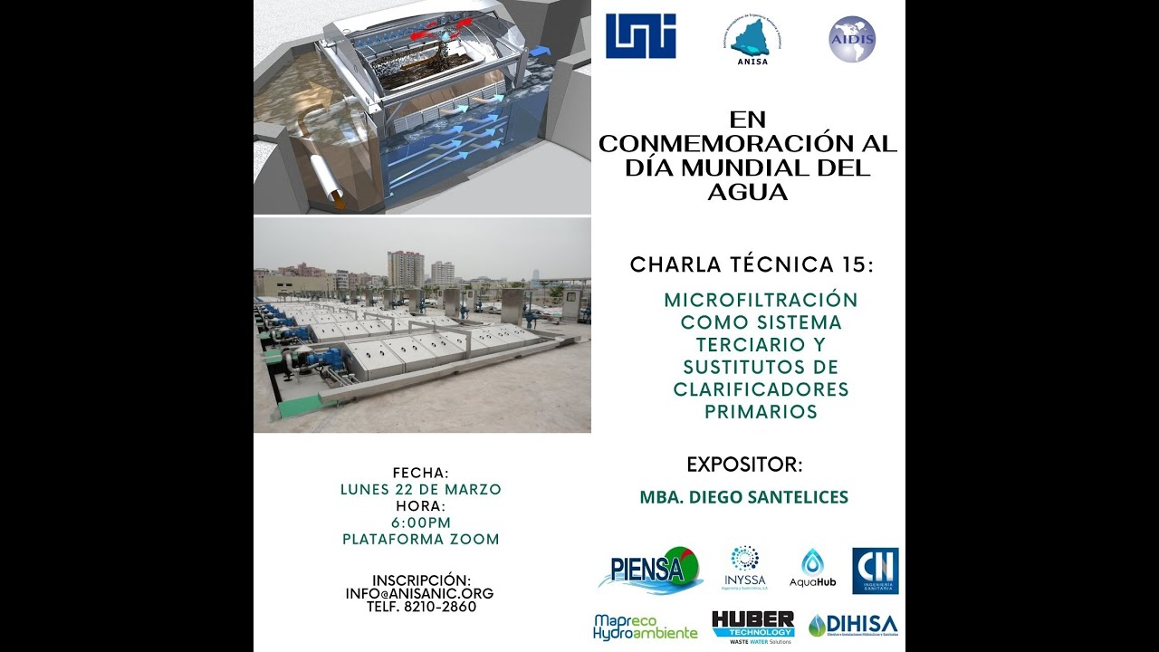 Charla t&eacute;cnica 15: Microfiltraci&oacute;n como sustitutos de clarificadores primarios y sistema terciario