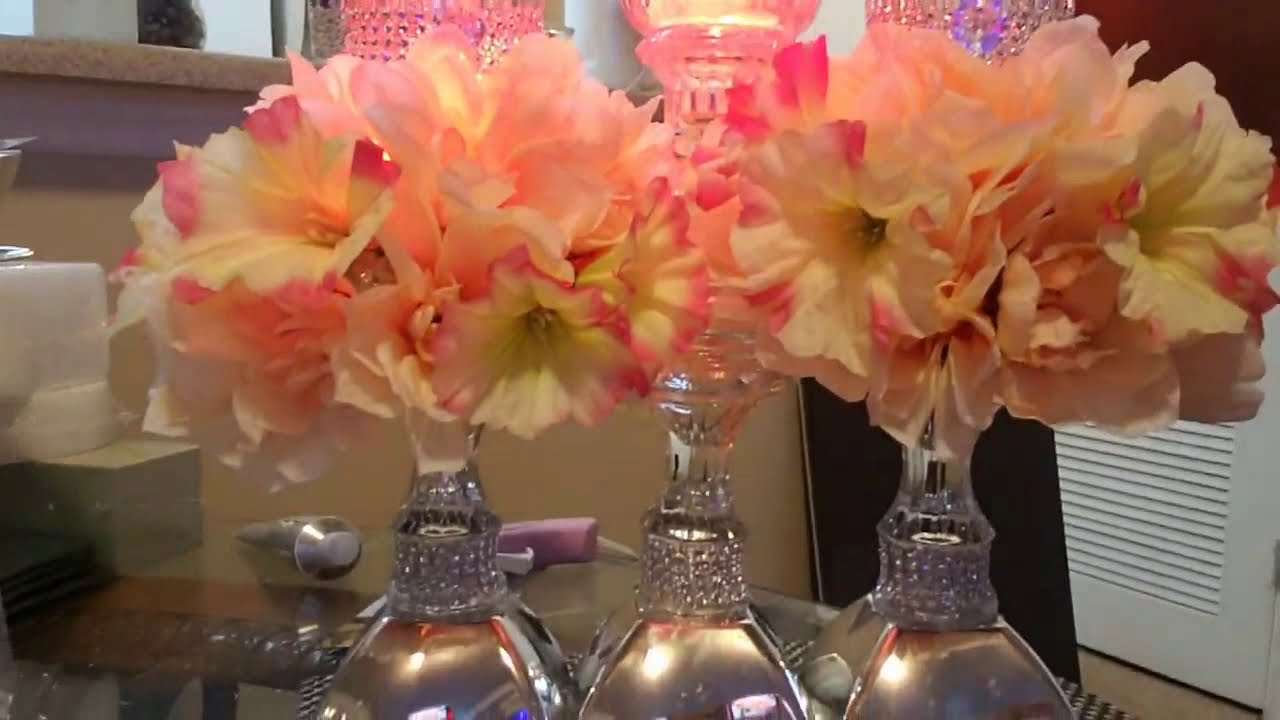DIY dollar tree wedding candle holder
