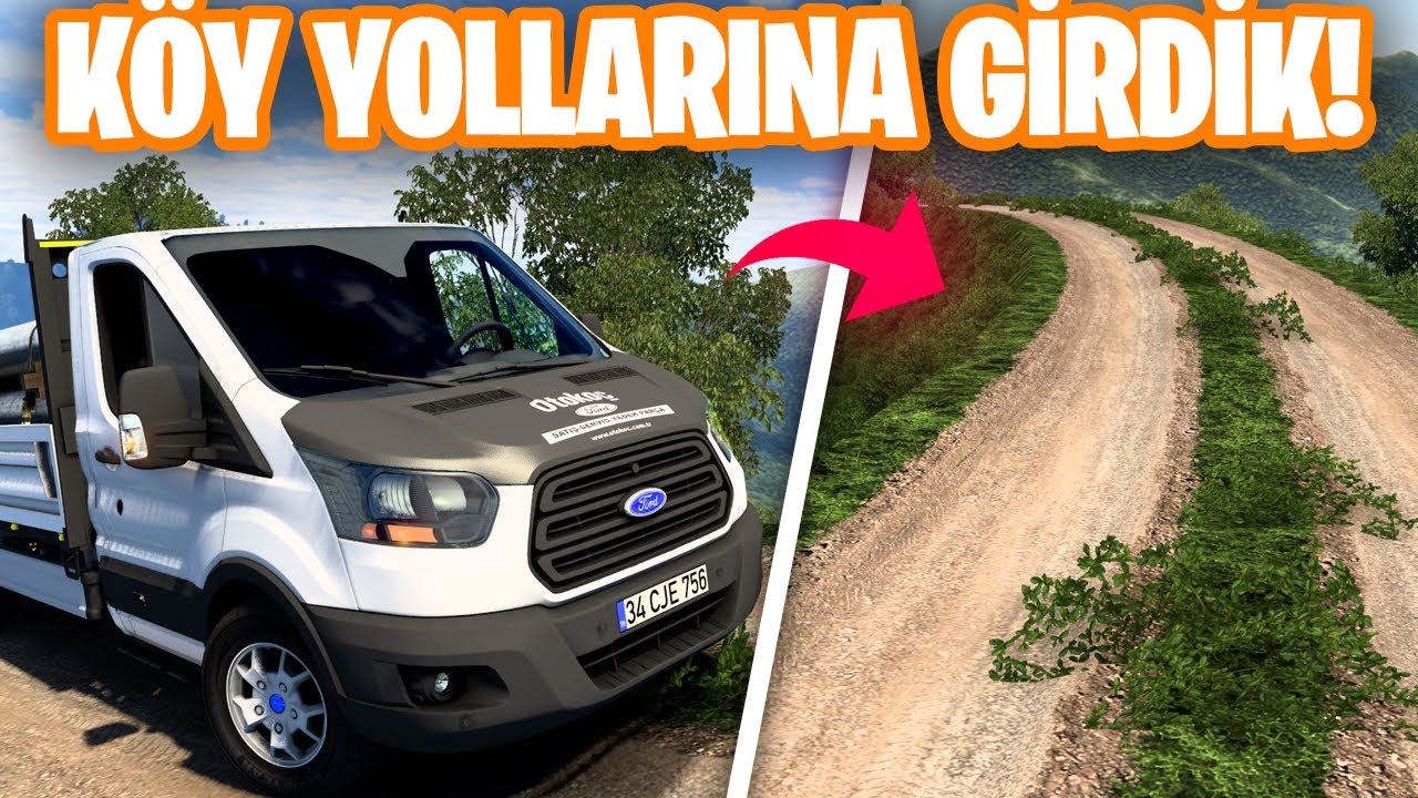 FORD TRANSİT İLE KÖY YOLLARINDA BORU TAŞIDIK !!! | EFSANE YOLLAR ! | ETS 2 FORD TRANSİT | ETS 2 MOD