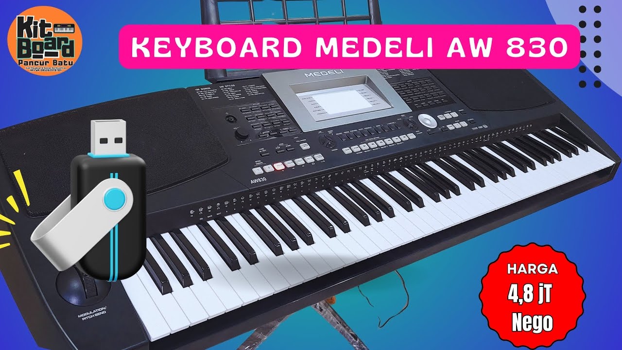 Keyboard Medeli AW 830 Flashdisk | Pakai Style Yamaha PSR S | 4 jutaan | Mulus | WA 085262978784
