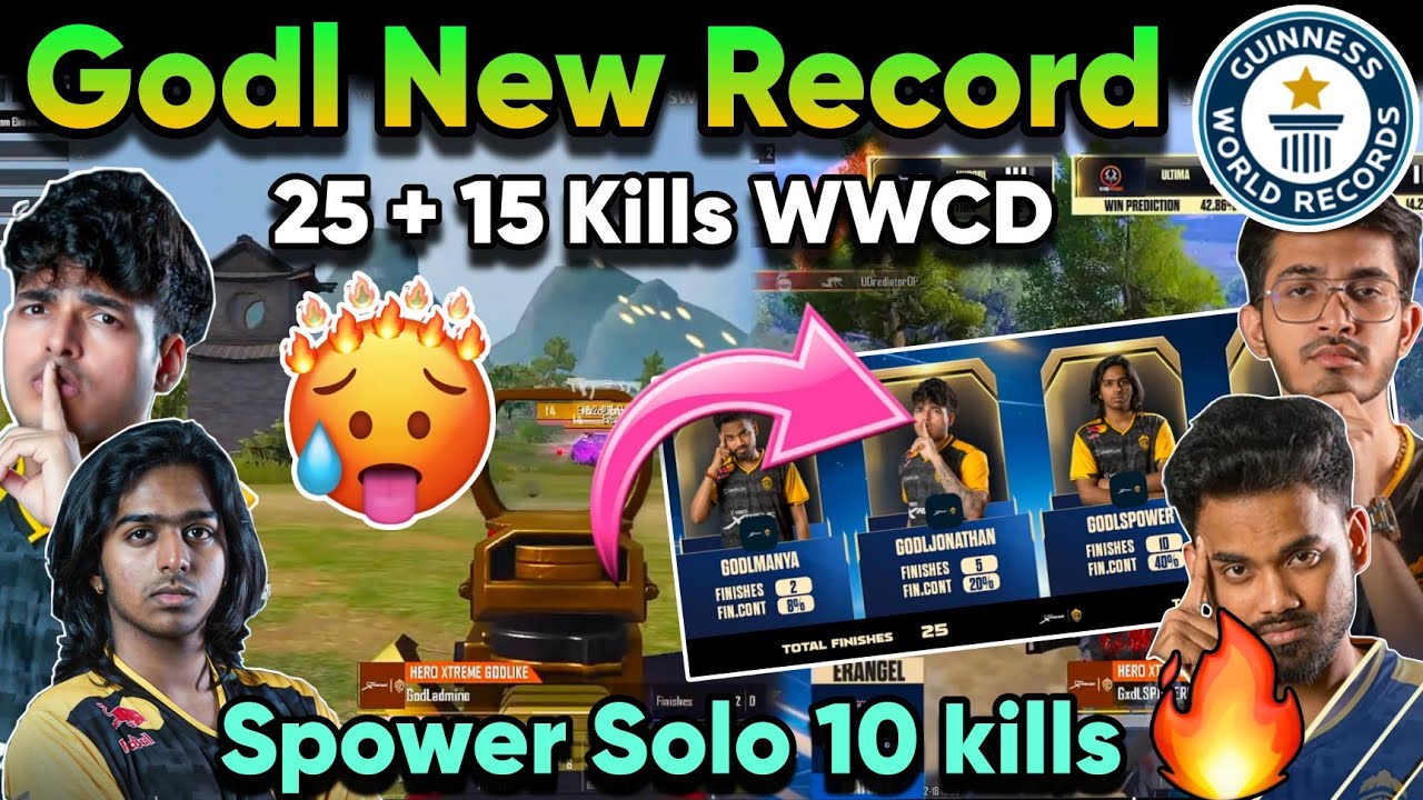 🇮🇳GODL New Record🔥 Spower Unstoppable🥵 Solo 10 Finishes🤯 25 + 15 Finishes WWCD🍗 Godl Domination💛🔥