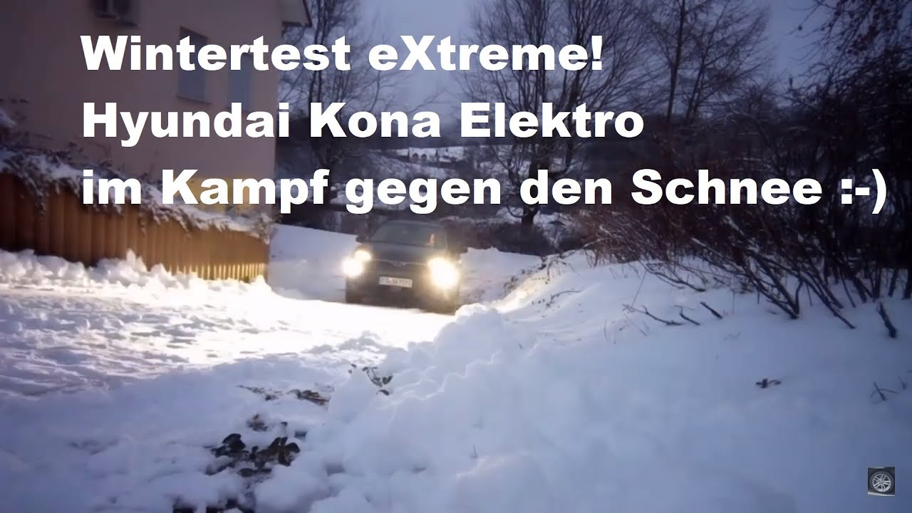 Hyundai Kona Elektro #13: Wintertest eXtreme! Wie schlägt sich das Mini-SUV im Schnee? 🤔