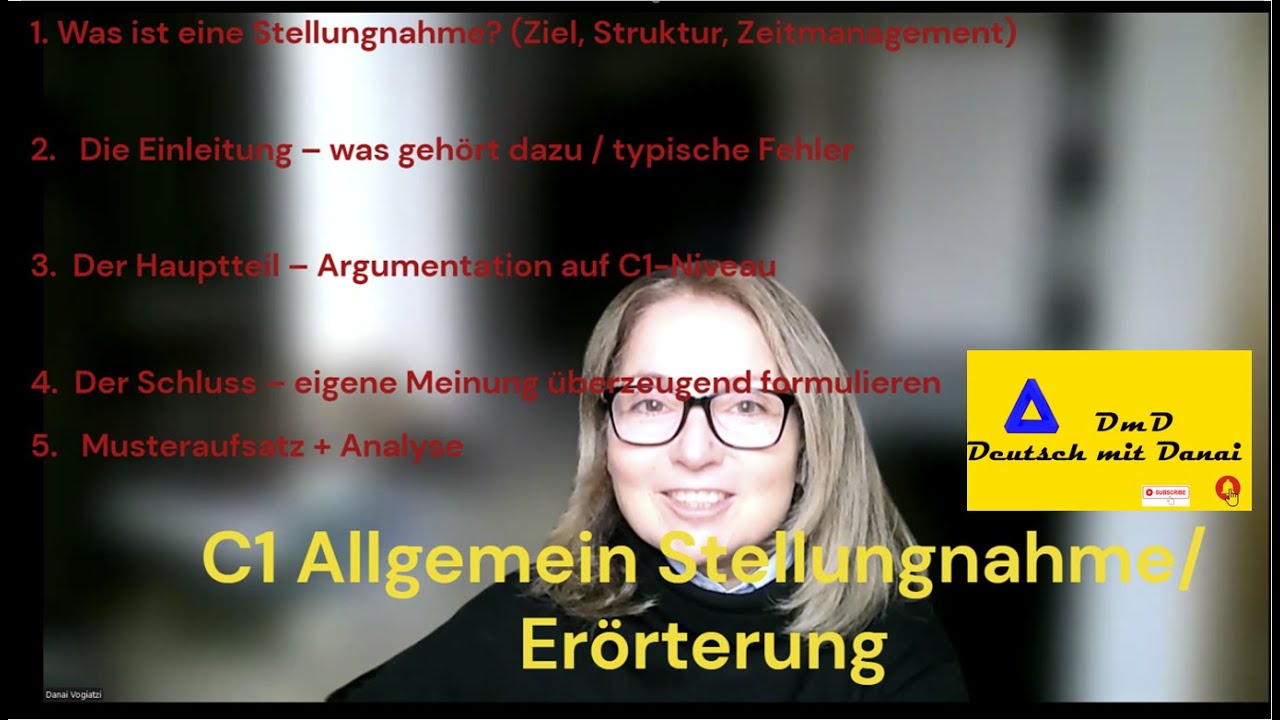 Deutsch Lernen C1 Stellungnahme 