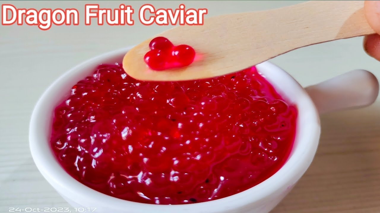 Homemade Dragon Fruit Caviar । How to Make Fruit Caviar Recipe । Molecular Gastronomy @NitsBits