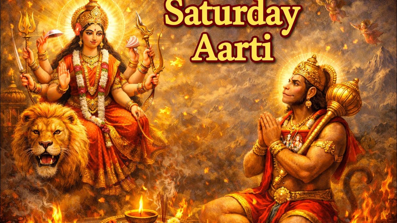 Live Aarti Saturday हनुमान चालीसा, दुर्गा चालीसा, विष्णुसहस्त्रनाम श्रीसुक्तम कनकधारा स्तोत्र। 