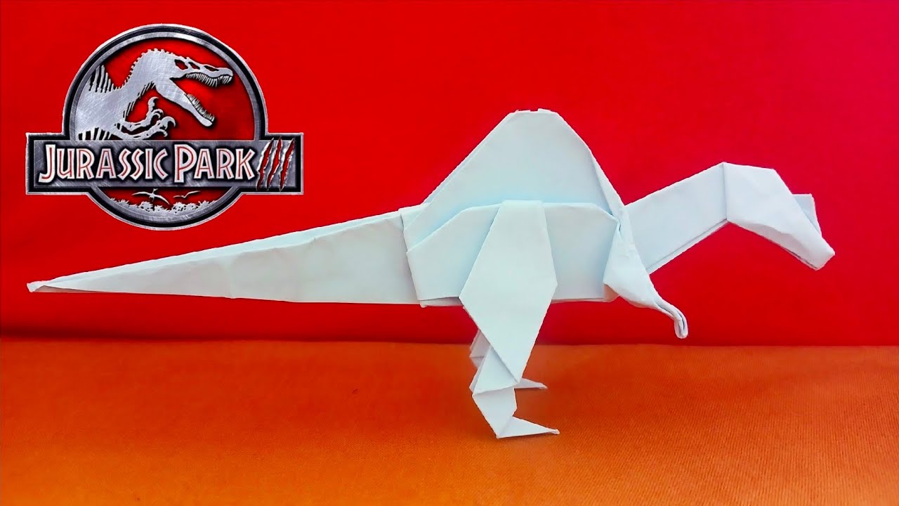 COMO FAZER ORIGAMI DE SPINOSAURUS #jurassicpark3 