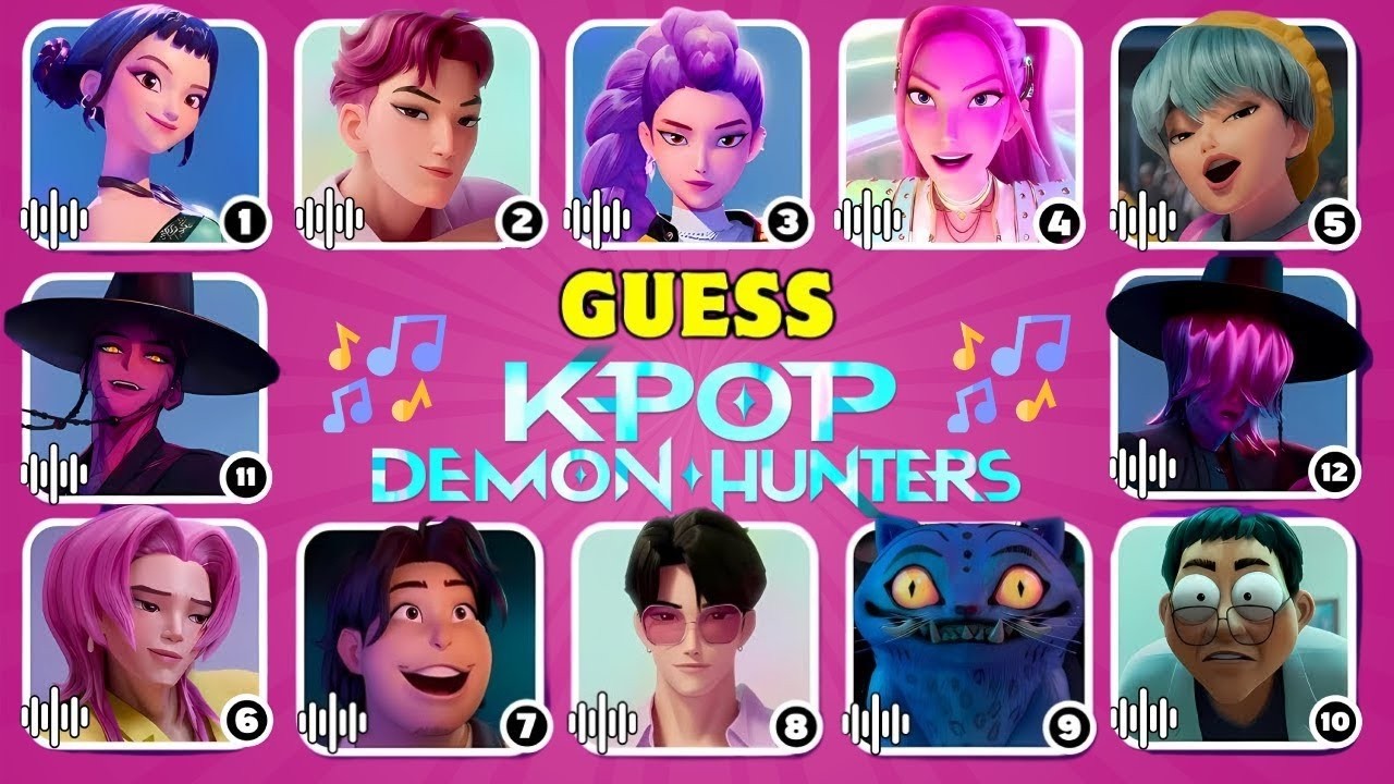 Угадайте персонажа из фильма «Охотники на демонов» (K-pop) 2025 года по песне и эмодзи.