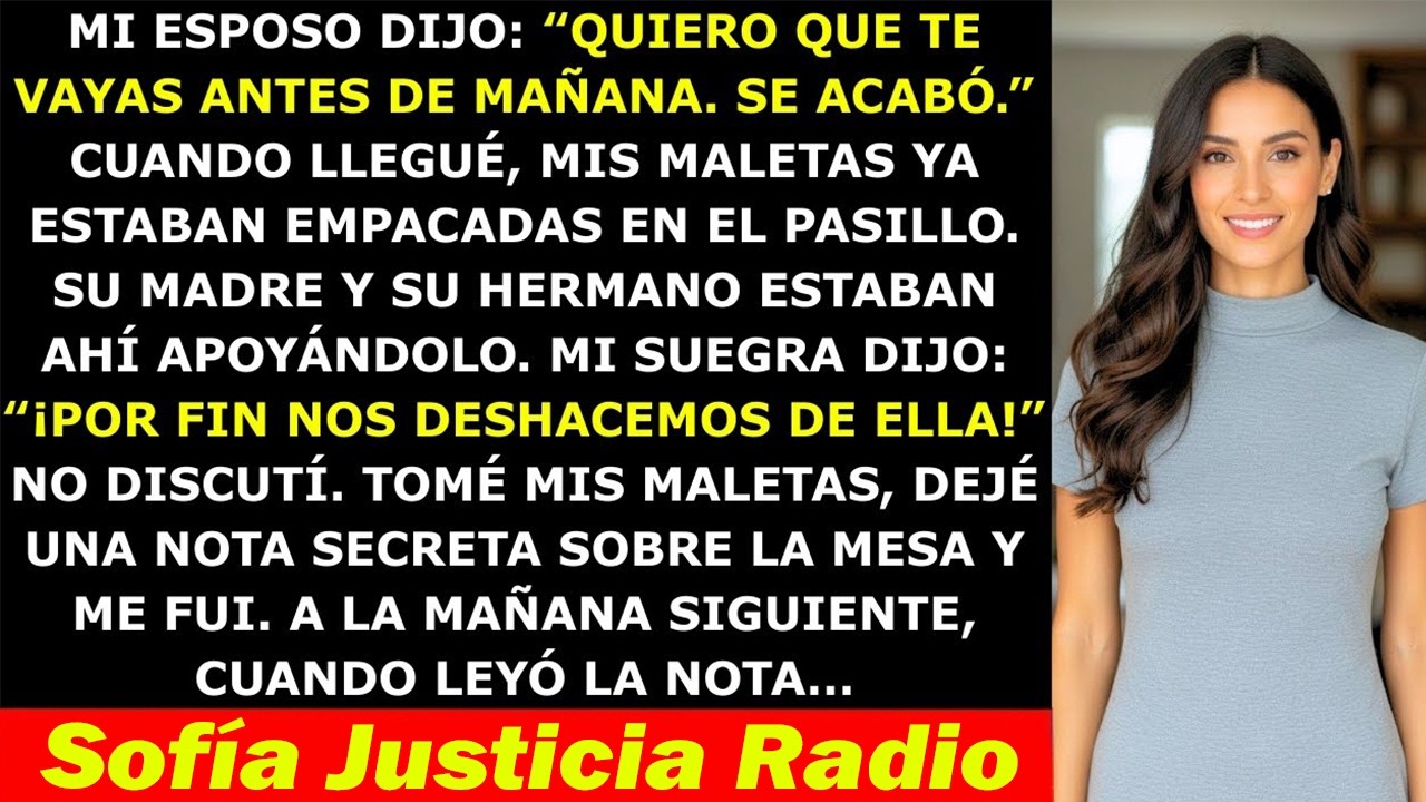 Mi Esposo Empacó Mis Maletas y Dijo “Vete Antes del Amanecer” — Pero Nadie Esperaba Esto…