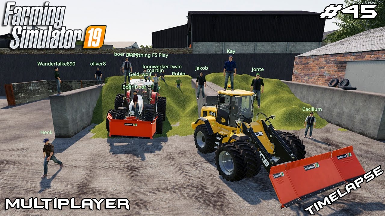 Filling 7 bunkers with Alfalfa silage | Sandy Bay 19 | Multiplayer Farming Simulator 19 | Episode 45