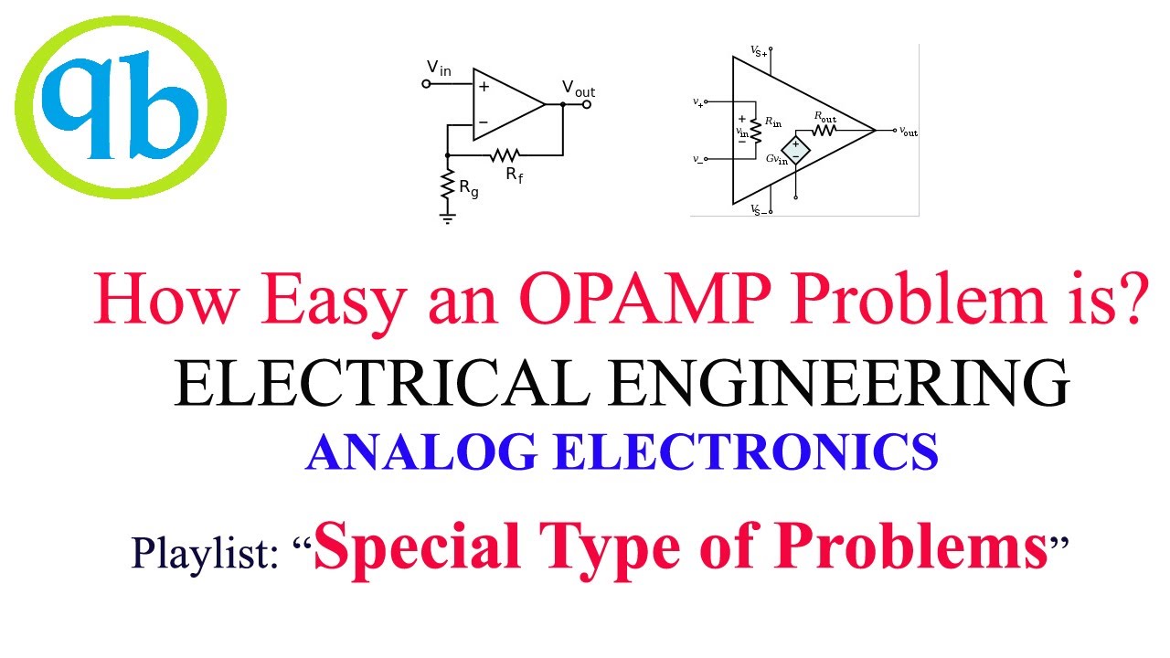 How easy is an OPAMP basic problem by Question Bank for GATE || ESE || JE || BARC || PSU