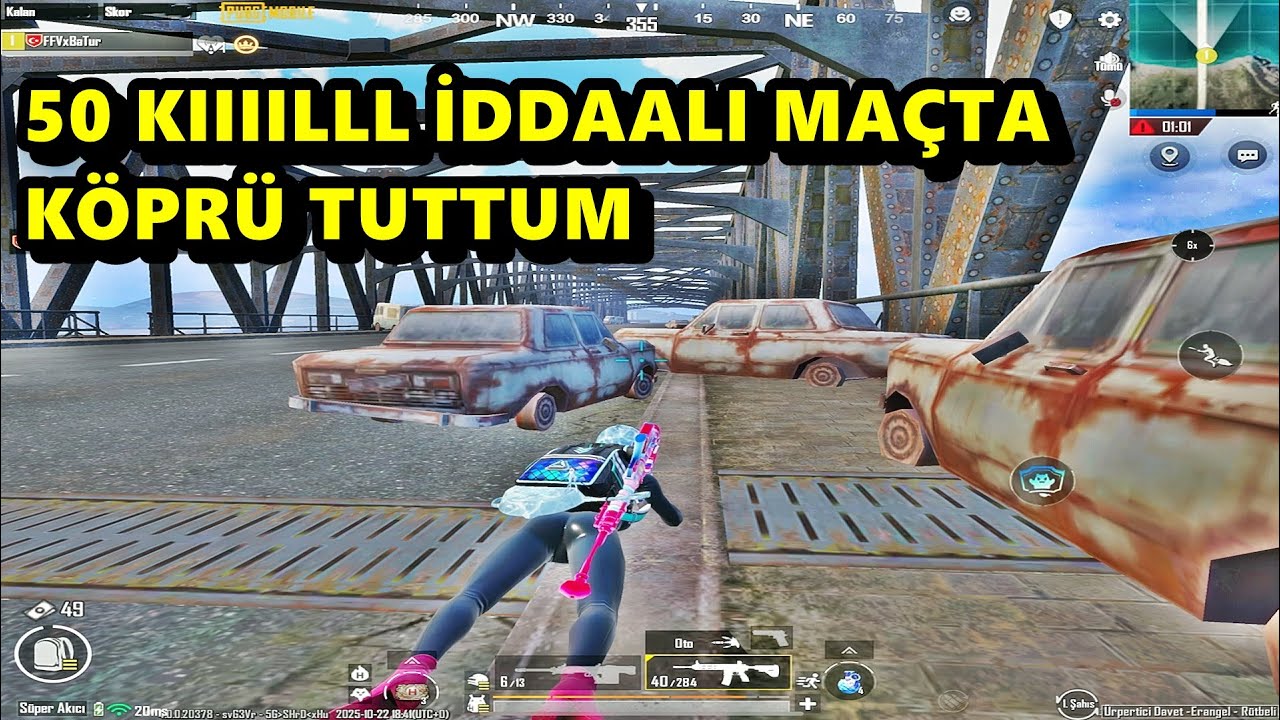 50 KIIILLL İDDAALI MAÇTA KÖPRÜ TUTTUM  HARİKA OYNADIM ! BATUR GAME SOLO SQUAD PUBG MOBİLE