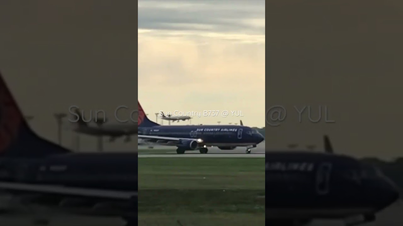 Sun Country Boeing 737-800 at Montreal Trudeau Airport | Takeoff with ATC audio