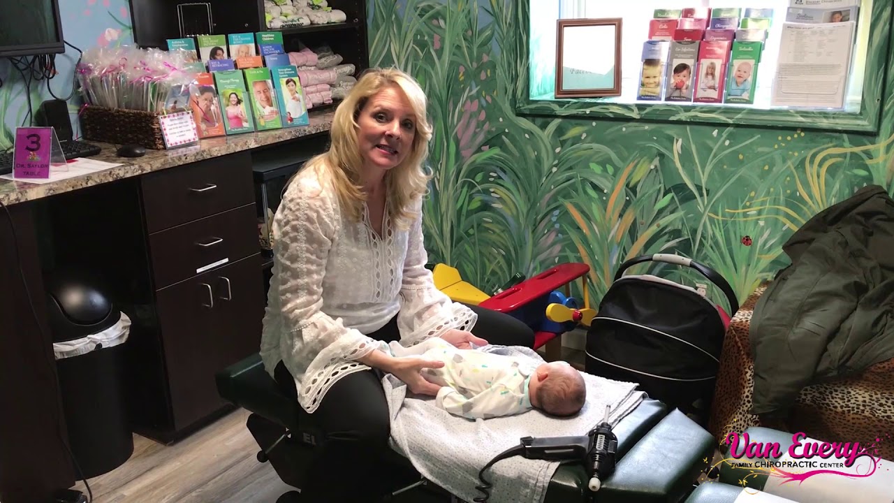 Adjusting 10 Day Old Anthony at Van Every Chiropractic in Royal Oak