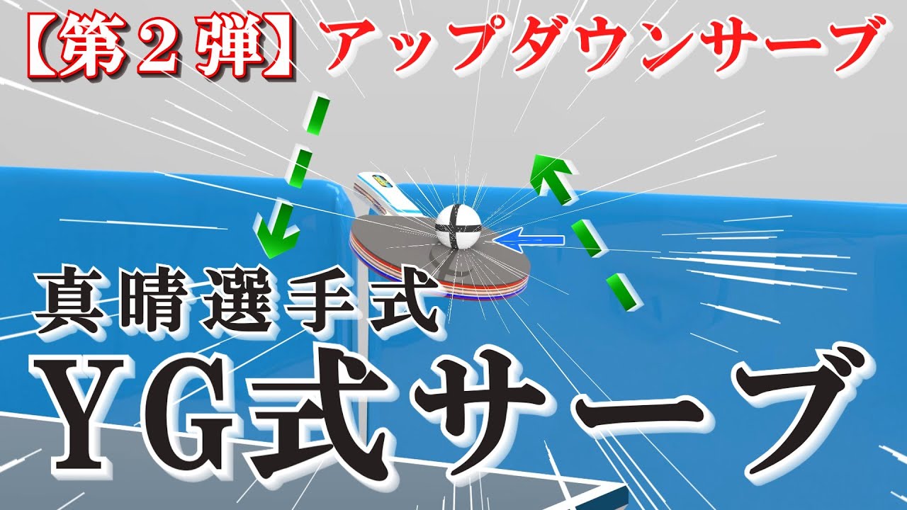 【第２弾】真晴選手YG式アップダウンサーブ（アップダウンサーブ）#卓球 #tabletennis  #乒乓球 #pingpong #有益 #サーブ #service　#アップダウンサーブ