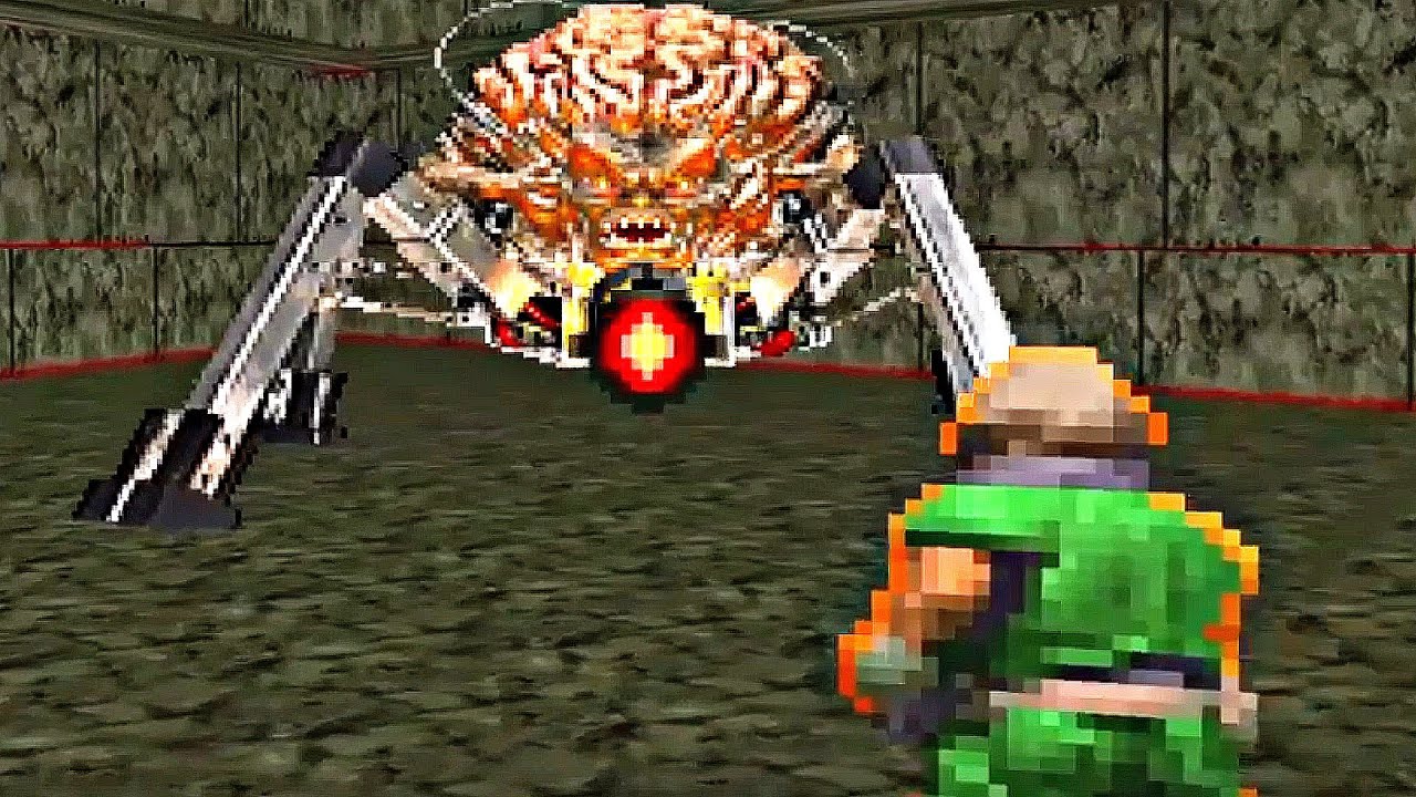 DOOM 1 - Final Boss Fight & Ending (Remastered)
