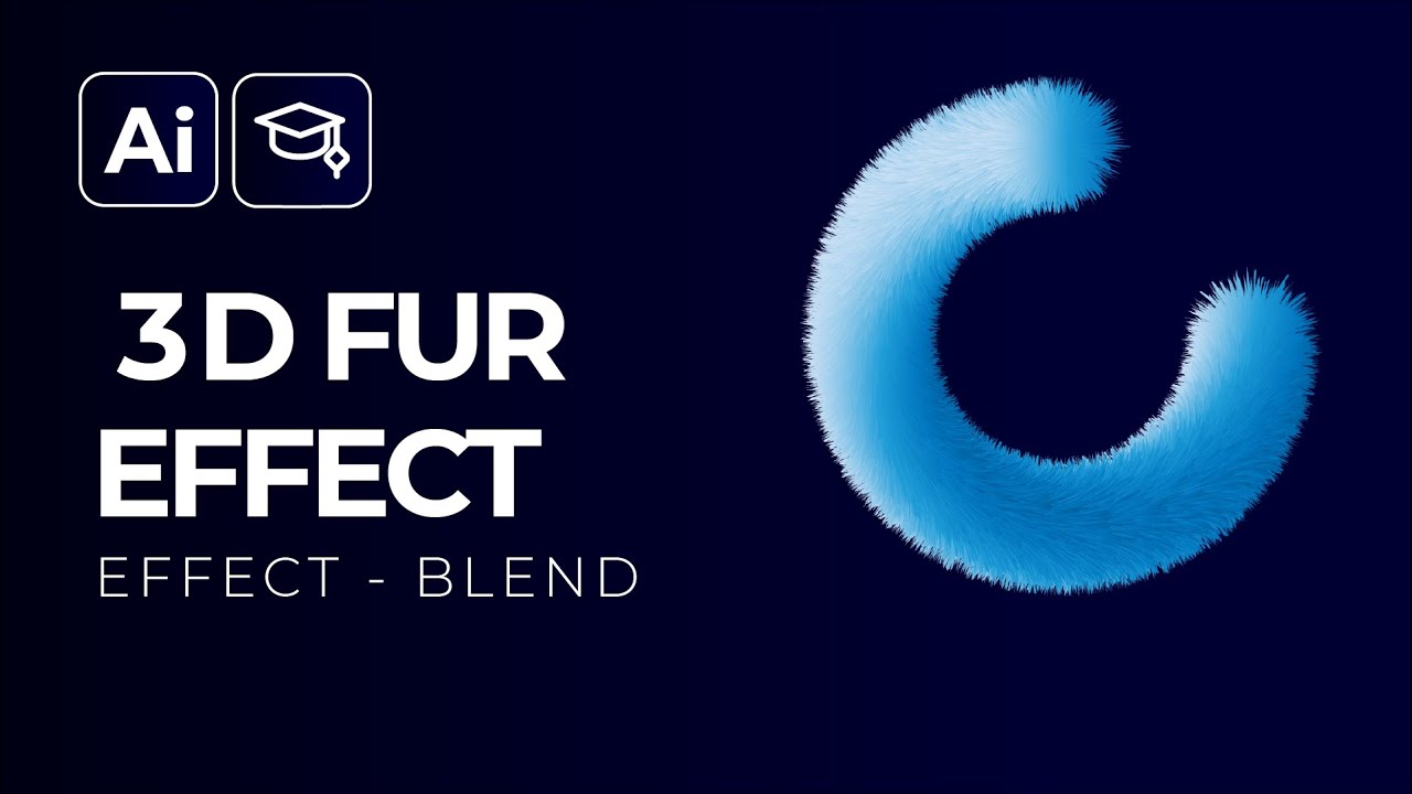 Realistic 3D Fur Effect | Adobe Illustrator